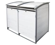 Habau 3140 Mülltonnenbox 120 Liter Doppel, 122 x 76 x 116 cm