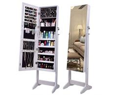 Schmuck Schrank Ganzkörperansicht Spiegel Display Schmuck Organizer Make-up Schönheit kann Wandbehänge oder Türhänge sperren, um Ihren täglichen Schmuck zu speichern Wandmontage Schmuckschränkchen