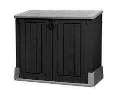 Keter 17197662 Mülltonnenbox, Store it Out Midi, schwarz, 845 L