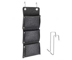 Navaris Hängeregal Ordnungssystem Aufbewahrung Hängeorganizer - ohne Montage oder Bohrung - passend für Jede reguläre Tür - aus Polyester Filz