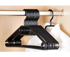 Kesper 16810 Kunststoff-Kleiderbügel, 10-er Pack, Breite: 40 cm, schwarz