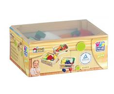 Happy People 45005 - Holzkorb mit Holzobst/Gemüse 13.5 x 10 x 6 cm, sortiert