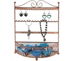 Schmuckständer für Unisex mit Korb rich copper