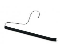 Sanifri 470015083 Garderobenbügel, Metall Rundstab, 36cm, mit Anti-Rutsch Gummiringen, 3er Set