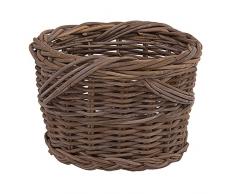 Rattankorb mit Flechtkranz Aufbewahrungskorb Korb Naturrattan