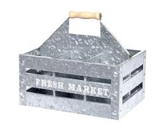 H&S Collection Flaschenträger Metall Flaschenhalter Flaschenkorb Flaschen-Transportkorb Bier