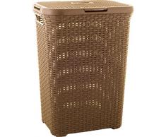 Curver 3253920707048 Wäschebox, Plastik, braun, 30 x 40 x 60 cm