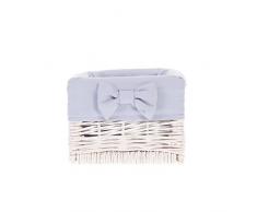 Weidenkasten, Behälter aus Weide, Regalkorb aus Weide, Kasten aus Weide, weißer retro Regalkorb