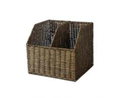 MJY Zeitungsständer Desktop-Aufbewahrungsbox Office-Aktenhalter Buch Magazinablage Haushalts-Aufbewahrungsbox Klein 24X22X22Cm,Ein