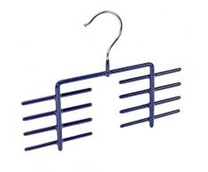 WENKO 10610111100 Krawattenhalter James, für 16 Krawatten, verchromtes Metall, 24.5 x 20 x 0.6 cm, Silber glänzend