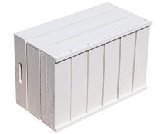 Neue stabile Obstkiste Stiege, Apfelkiste, Weinkiste aus dem Alten Land Natur 54x35x30 cm (weiß)