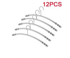 BALLSHOP 12 Kleiderbügel Garderobenbügel Edelstahl Silber Garderobenbügel Metall Rostfrei Anti-Rutsch für Anzug, Hosen, Kleidung