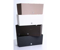 Unbekannt Blumentopf Blumenkasten Blumenkübel Polyrattan Bewässerung 4 Farben 2 Größen von rg-vertrieb (600 anthrazit)