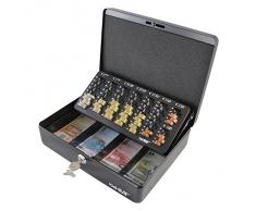 HMF 10015-02 Geldkassette mit Münzzählbrett 30 x 24 x 9 cm, schwarz