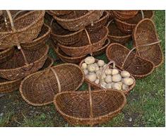 Beste Angebote Gemüsekorb Kartoffelkorb Erntekorb WEIDENKORB Pilzkorb Blumenkorb Einkaufskorb (46cm)