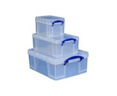 Really Use Box BNS9337 Aufbewahrungsbox 3er-Set, 3 L, 9 L, 18 L