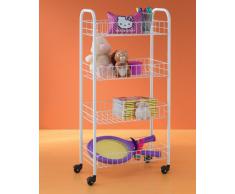 Metaltex 340634014 Allzweckwagen 4-Etagen 41 x 23 x 84 cm Pisa