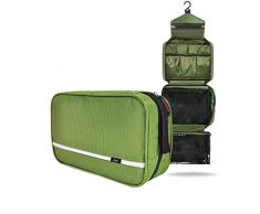 Boic Kulturbeutel Reise, Kulturtasche zum Aufhängen für Frauen Herren, Kosmetiktasche mit 4 fächern, Waschtasche lässig, Outdoor Waschtasche Klein, Toilettentasche Camping Oxford, Necessaire Mädchen