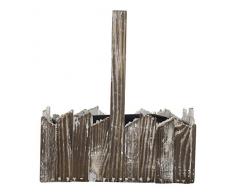 DARO DEKO Holz Pflanz-Gefäß Korb 1 Stück - groß