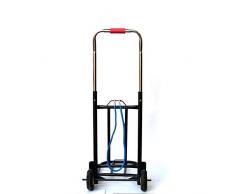 Kanqingqing Einkaufswagen, Einkaufswagen, Einkaufswagen, Gepäckwagen, Treppenkorb, Fliesen, Einkaufswagen, zusammenklappbar, Einkaufswagen, Wohnung, Kletterwagen, Edelstahl, Schwarz, 93 * 34 * 28cm