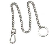 N/ A 38 cm Lange Metall Schlüsselring Schlüsselanhänger Kette Jeans Schlüsselbrieftasche Gürtelring Clip Herrenschmuck