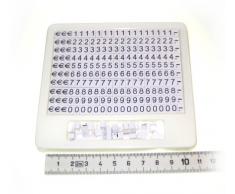 UNINI Preisschilder für Schaufenster Vitrine Auslage Juwelier Schmuck Optiker 5 / 7mm (weiß mit schwarzer Schrift) 230 Teile