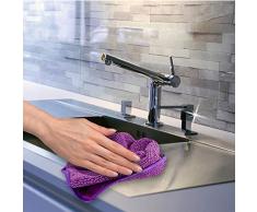 POLYCLEAN 8x Allzwecktuch - Putztuch für Haushalt, Küche und Bad (30 x 30 cm, bunt, 8 Stück) - Universaltuch inklusive 1x Wäschesack (38 x 30 cm)