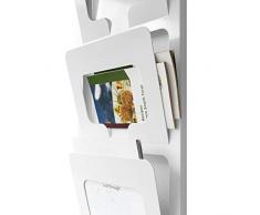 Design Zeitschriftenhalter aus Metall für die Wand/Designer Katalog Wandhalter (Weiß)