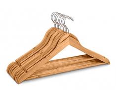 Highliving, 20 Stück hochwertige Kleiderbügel aus Holz für Anzug, Hosen, Kleider, Kleidung