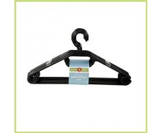 50 Stk. Kleiderbügel Kunstoff schwarz mit Krwattenhalter Gürtelhalter