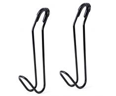 Upgrade4cars Kopfstützen Haken 2er Set aus Metall | Auto Kopfstützen-Halterung Universal für Einkauf, Kleiderbügel oder als Handtaschenhalter | Stabil & Belastbar | Auto-Zubehör Innenraum