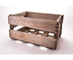 Pfälzer Weinkiste Original gebrauchte individuelle Färbung im tollen Vintage Design 46 x 30,5 x 24 cm