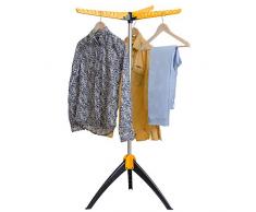 art moon Elm Wäscheständer fuer Hemden, Faltbarer Wäscheständer Platzsparend, Klappbarer Kleiderstaender, Bügelwäscheständer für 63 Kleiderbügel, 60X57X130 cm
