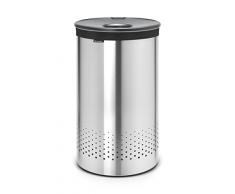 Brabantia 105166 Wäschebox 60 L Kunststoffdeckel Dark Grey, matt steel
