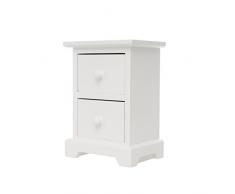 elbmöbel Schmuckkommode klein schmal aus Holz in Antik-Weiß Landhaus-Stil Shabby-chic Tischkommode Schränkchen (H18 x B13 x T9cm)