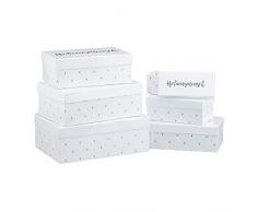 1 x 6er Set weiß Boxenset Herzensmensch 6tlg. Valentinstag Liebe Geschenkboxen Hochzeit Herz 2 verschiedene Farben (1 x Boxen weiß)