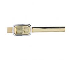 Gioiello Italiano - Krawattenhalter in Gelb- und Weißgold 14kt