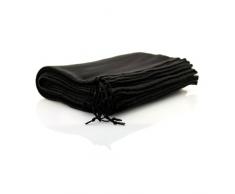 TelMo 10 Stück Schuhbeutel aus Baumwolle mit Zugband 40x30cm SCHWARZ