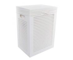 Dvier Wäschekorb, MDF, weiß, 40x30 h.55cm, 1 Einheiten