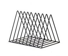 FutureShapers Metall Stehsammler Briefablage Dokumentenablage Desktop Zeitschriftensammler Büro Organizer Ständer für CD DVD Bücher (Schwarz)