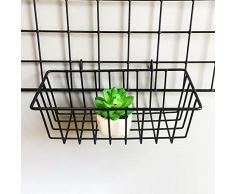 Metall Gitter Regalkörbe Wand Befestigter Korb Wand Organizer Hängekorb Multifunktions-Gitterkorb, Geeignet für DIY Fotowand Blumentopf Korb Wand Dekoration Hängen Familie Küche Büro