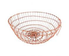 Buri Metall-Korbschale Ø 38cm kupferoptik Dekoschale Obstschale Aufbewahrungskorb