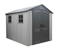 Lifetime Kunststoff Gerätehaus Gartenhaus Gartenschuppen Luna (204 x 285 x 227 cm, lichtgrau); Gerätehaus Kunststoff, Gartenhaus Kunststoff und Geräteschuppen