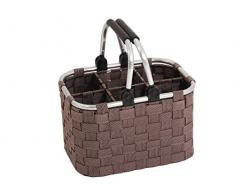 Franz Müller Flaschenkorb 6-teilig, Nylongeflecht, Fb. Brown-Sugar, 31x22x19,5 cm