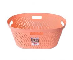 CURVER Wäschekorb Infinity Wäschesammler Wäschewanne Wäschesortierung Aufbewahrung Laundry Baskets 40L Peach Orange