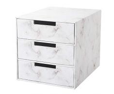 YCYG Schreibtisch Organizer, Desk Organizer, Papier Marmorierte Aktenschränke Magazinablage Magazinhalter, Kraftpapier Marmor Textur