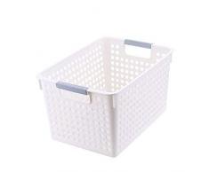 hhuanxiao Aufbewahrungsbox Küche Badezimmer Desktop Nachahmung Rattan Aufbewahrungskorb Kunststoff Aufbewahrungskörbe Badezimmer Kosmetik Make-ups Aufbewahrungskorb
