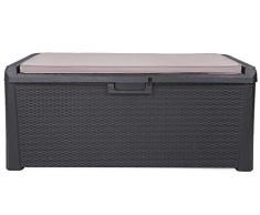 Toomax XL Kissenbox anthrazit 560 Liter Inhalt - mit Sitzfläche 380 kg Tragkraft - abschließbar