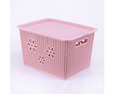 hhuanxiao Aufbewahrungsbox Hohle Nachahmung Rattan Obst Aufbewahrung Korb Unterwäsche Socken Korb Veranstalter kosmetische Spielzeug Lagerung Box Küche Kunststoff-Container