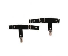 dailymall Paar Punk Sexy Strumpfbänder Verstellbarer Beinriemen Zubehör Strumpfbänder Hosenträger Gürtelring Schwarz